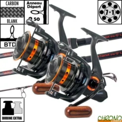 Ensemble Carp Design Slim Fighter Evo 12' 3lbs GK9000 (les 2)