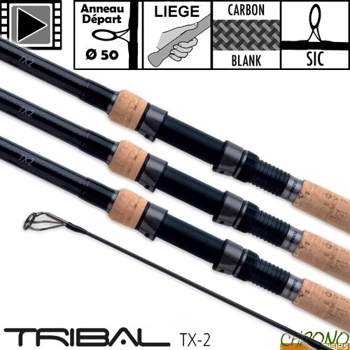 Canne Shimano Tribal TX-2 50mm 12' 3.25lbs Full Cork (les 3) 1 Canne Shimano Tribal TX-2 50mm 12' 3.25lbs Full Cork (les 3)