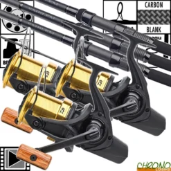 Ensemble Daiwa New Emblem Carp 50mm 12' 3.5lbs 45 SCW Gold (les 3)