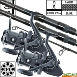 Ensemble Daiwa Black Widow 50mm 12' 3lbs (les 2)