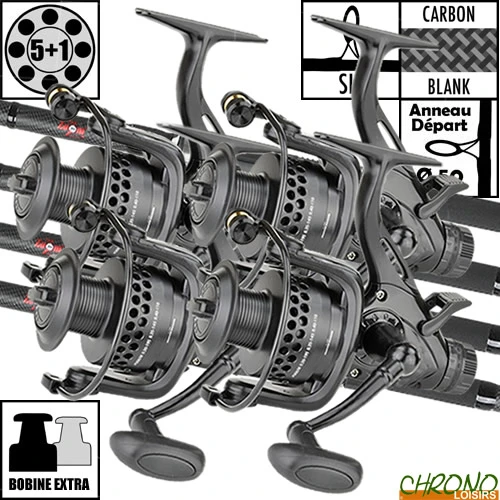 Ensemble Carp Zoom Mesh Pro 12' 3.5lbs Ghost 6000 BBC (les 4) 1 Ensemble Carp Zoom Mesh Pro 12' 3.5lbs Ghost 6000 BBC (les 4)