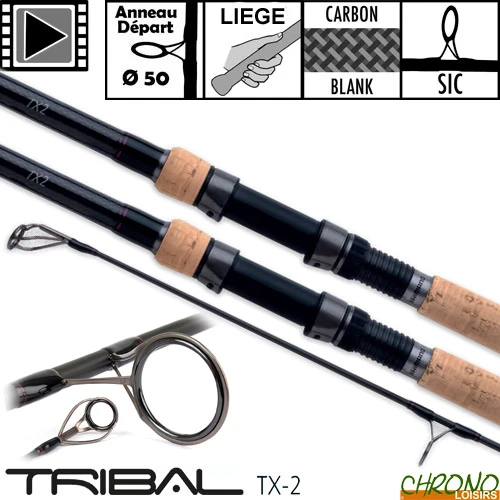 Canne Shimano Tribal TX-2 50mm 12' 3.25lbs Full Cork (les 2) 1 Canne Shimano Tribal TX-2 50mm 12' 3.25lbs Full Cork (les 2)