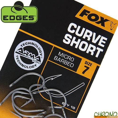 Hameçon Fox Edges Armapoint Curve Shank Short (par 10) 1 Hameçon Fox Edges Armapoint Curve Shank Short (par 10)
