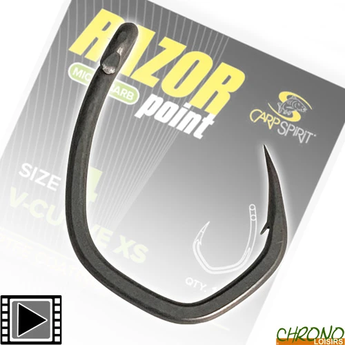 Hameçon Carp Spirit Razor V-Curve XS 1 Hameçon Carp Spirit Razor V-Curve XS